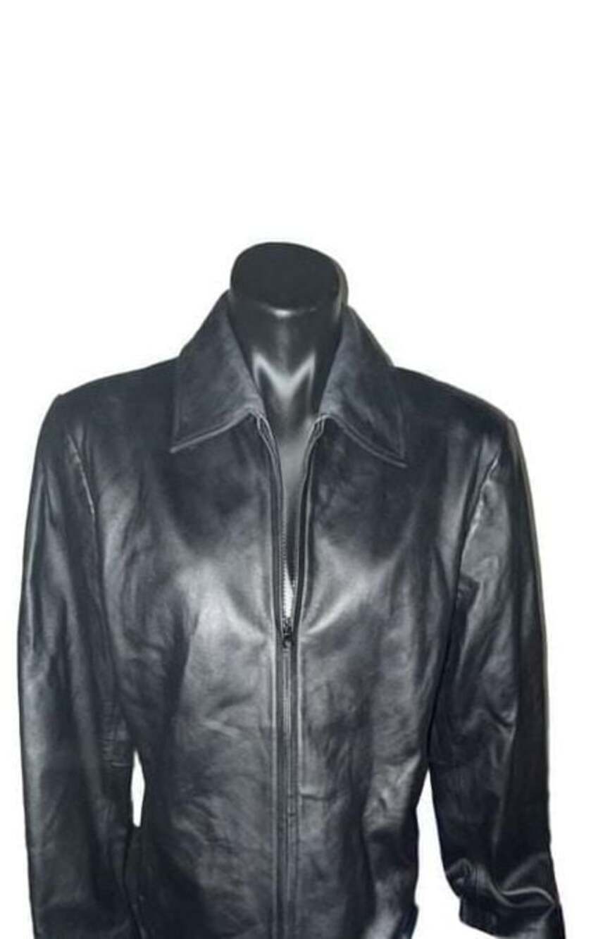 Worthington Women's Genuine Lambskin Black Leather Jacket